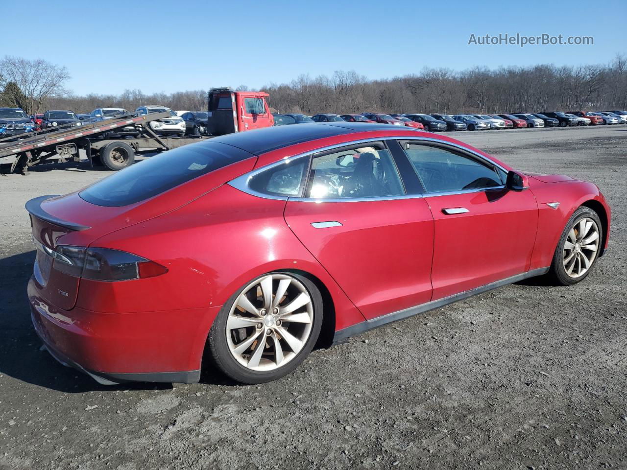 2013 Tesla Model S  Red vin: 5YJSA1DPXDFP09268