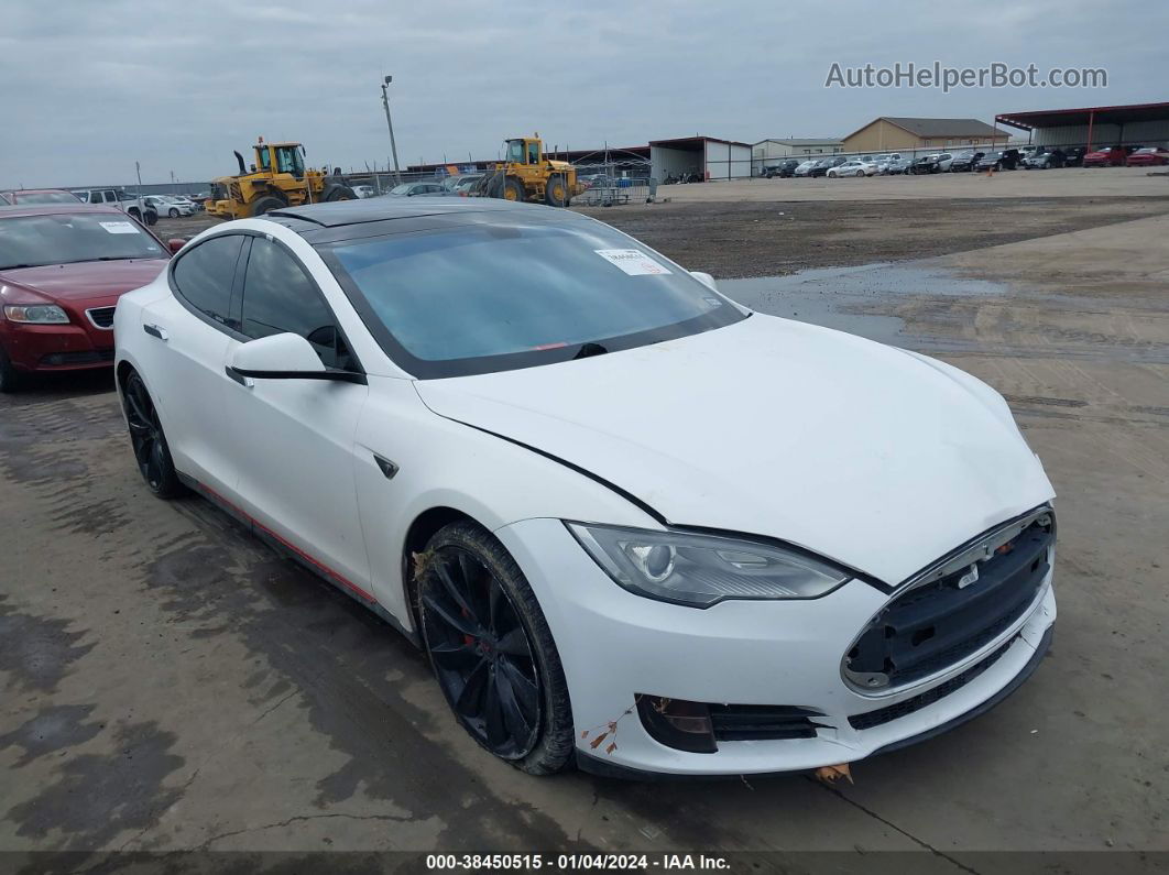 2013 Tesla Model S Performance White vin: 5YJSA1DPXDFP12770