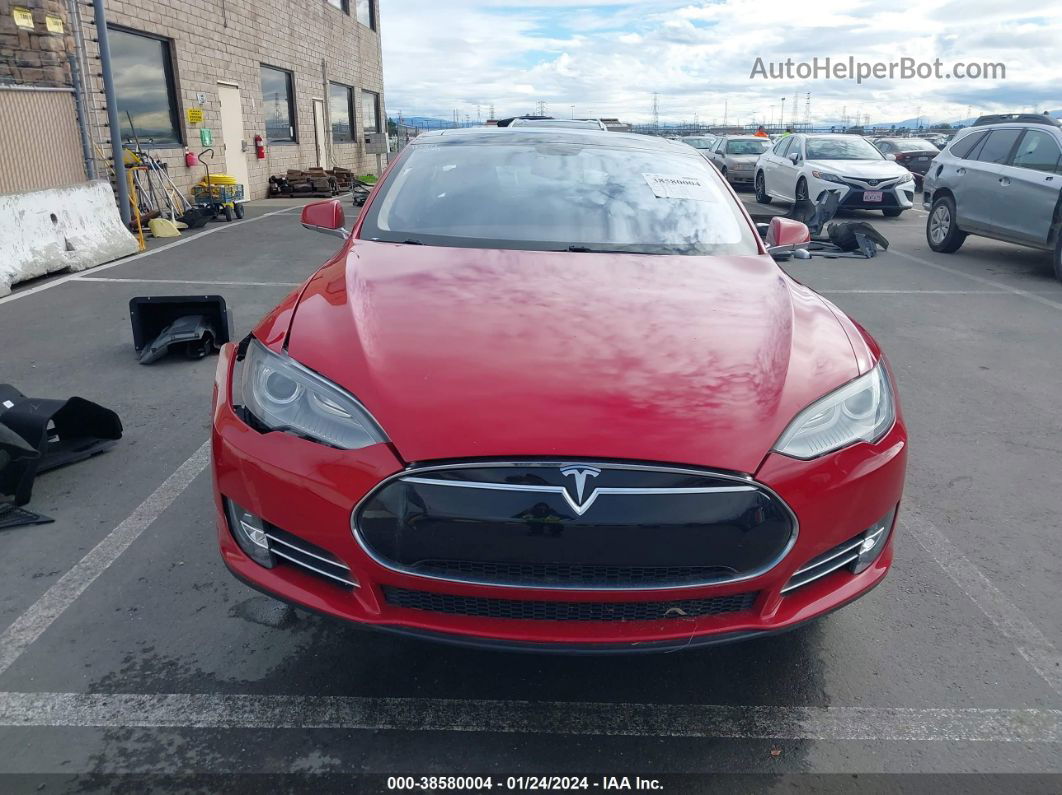 2013 Tesla Model S Performance Red vin: 5YJSA1DPXDFP13613