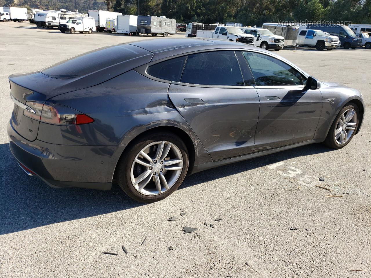 2015 Tesla Model S  Gray vin: 5YJSA1E11FF118985