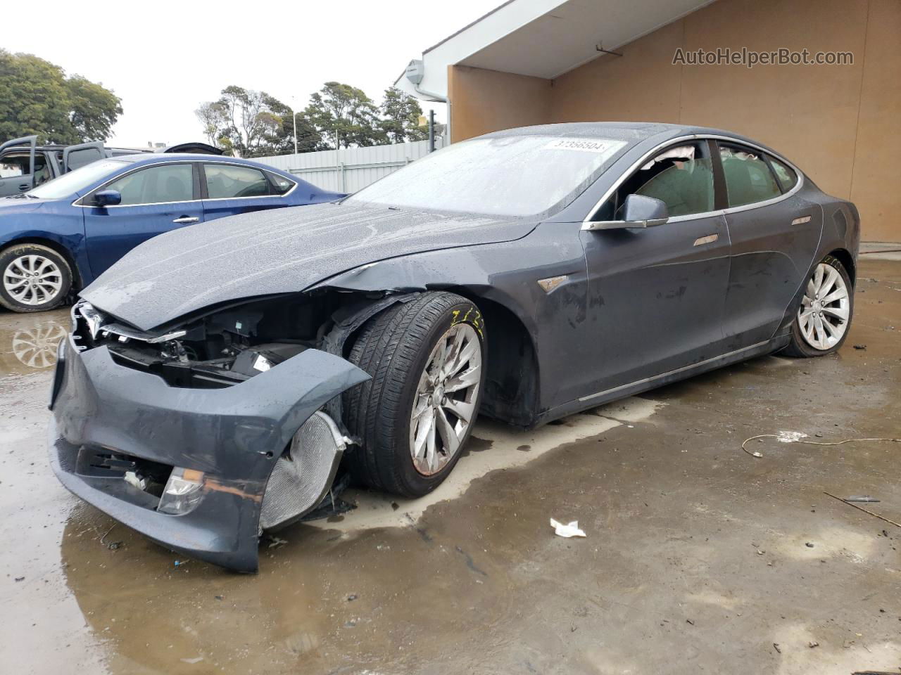 2016 Tesla Model S  Gray vin: 5YJSA1E12GF154654