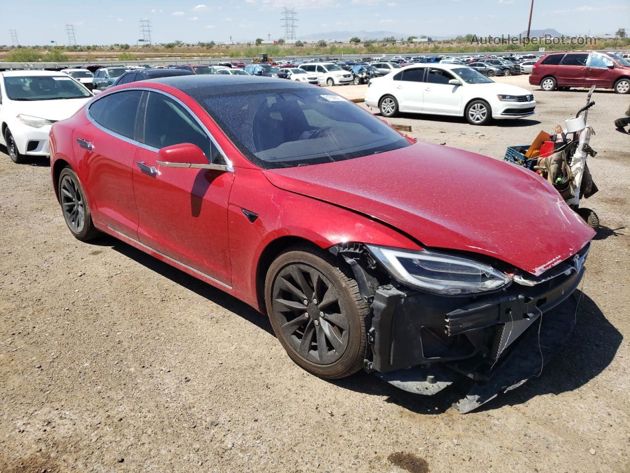 2016 Tesla Model S  Red vin: 5YJSA1E14GF175800