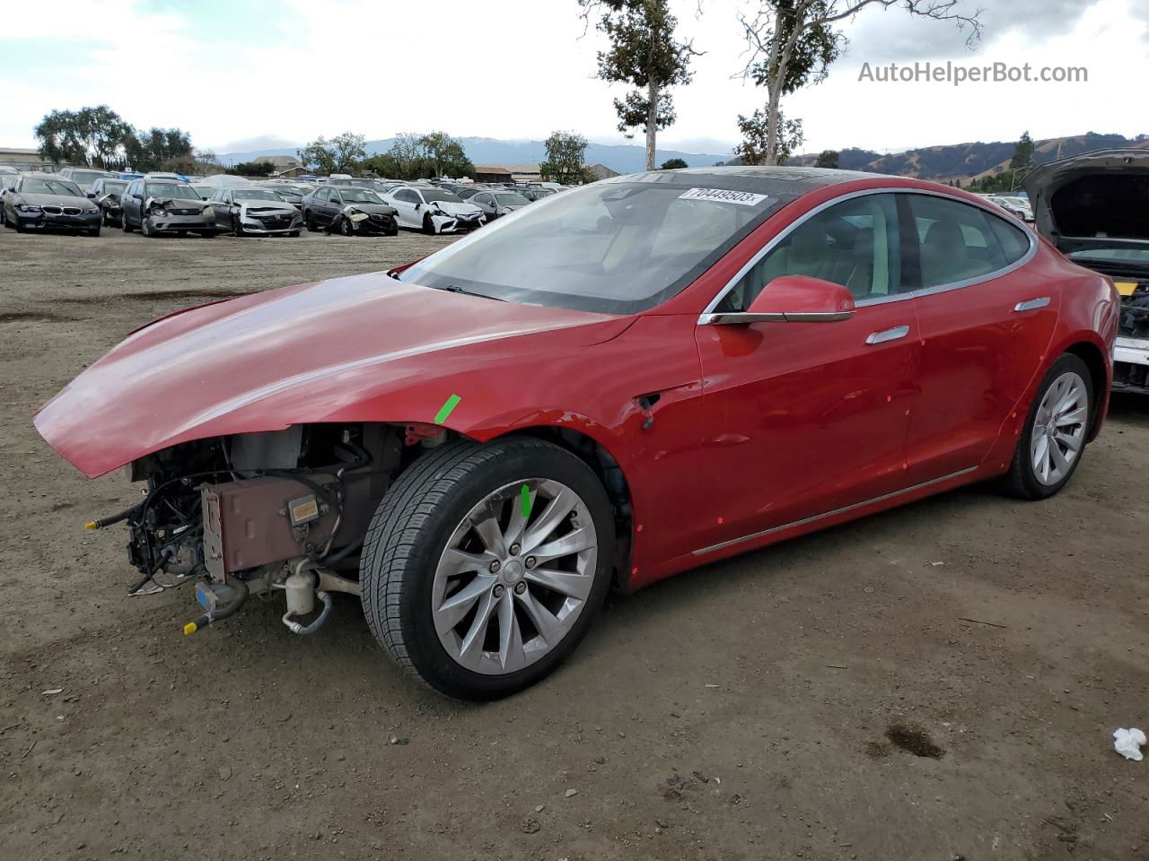 2016 Tesla Model S  Red vin: 5YJSA1E16GF159243