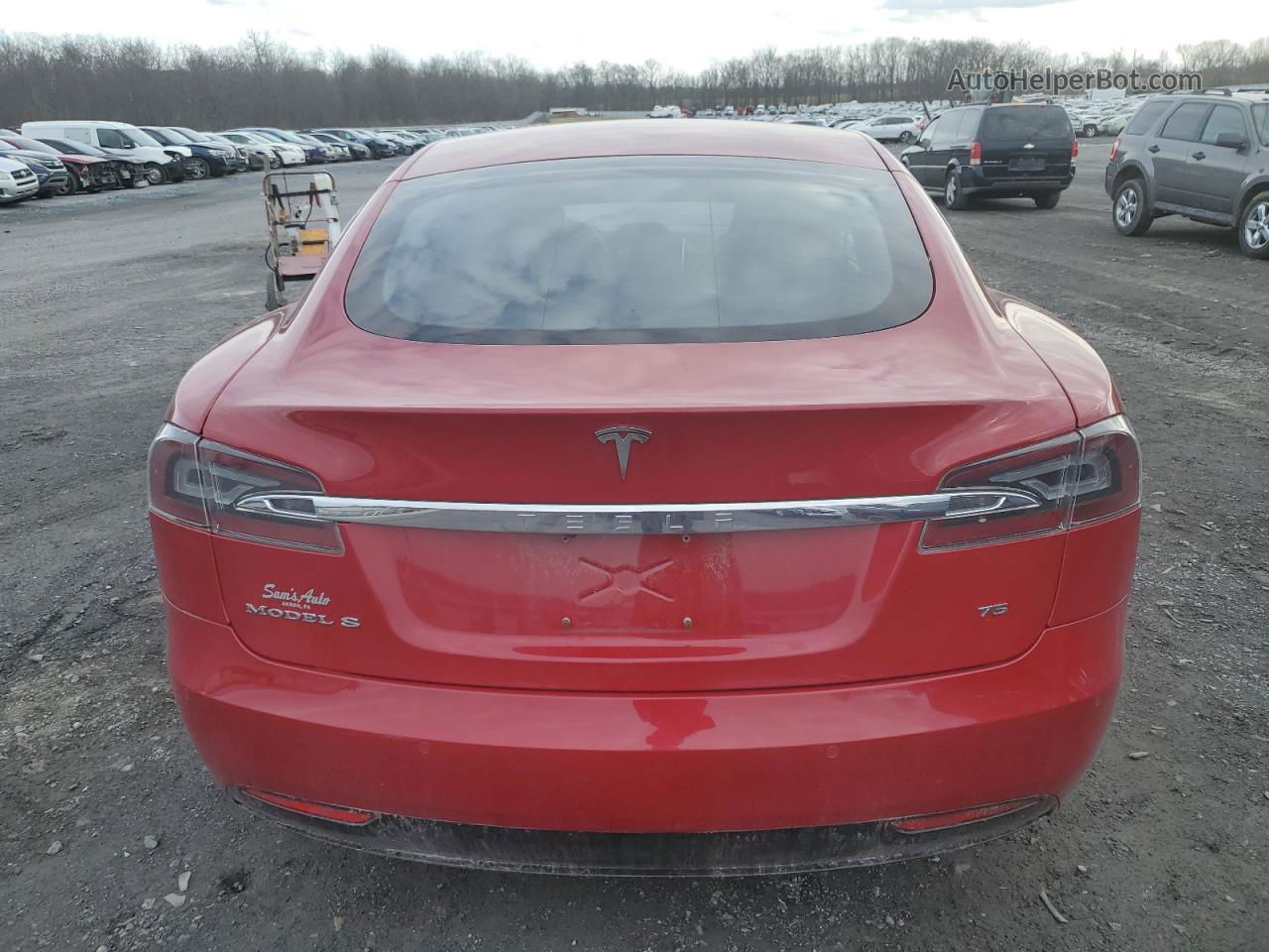 2016 Tesla Model S  Red vin: 5YJSA1E17GF170638