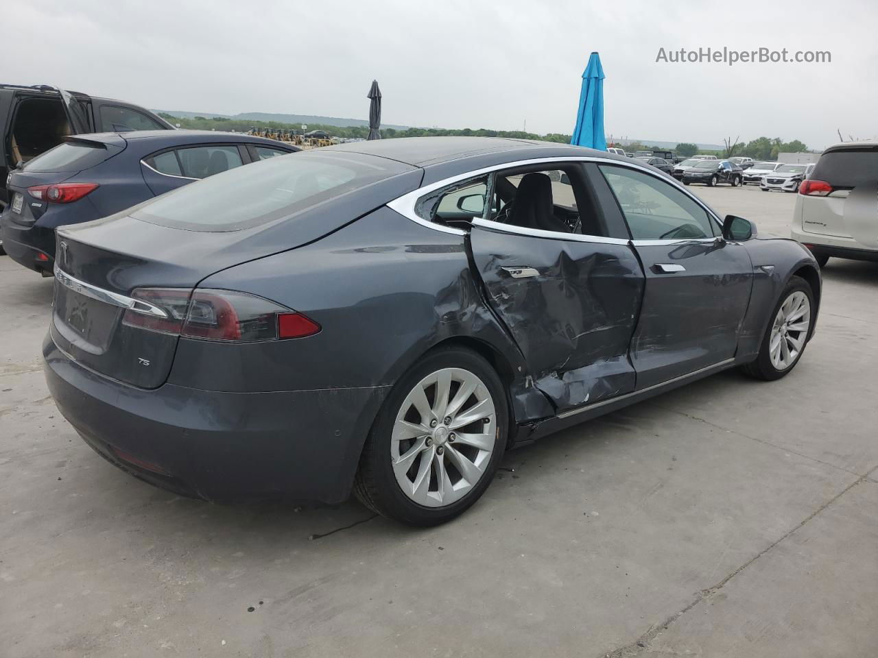 2016 Tesla Model S  Gray vin: 5YJSA1E18GF147983