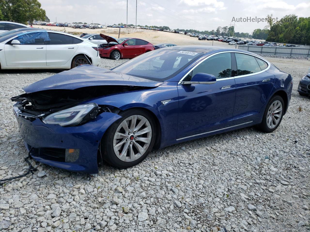 2016 Tesla Model S  Синий vin: 5YJSA1E19GF146695