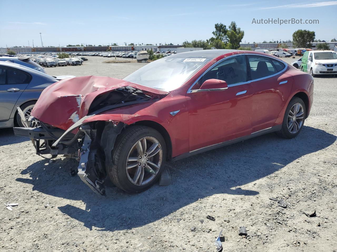 2016 Tesla Model S  Red vin: 5YJSA1E1XGF127945