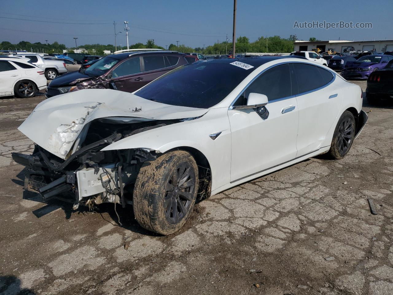 2019 Tesla Model S  White vin: 5YJSA1E20KF331199