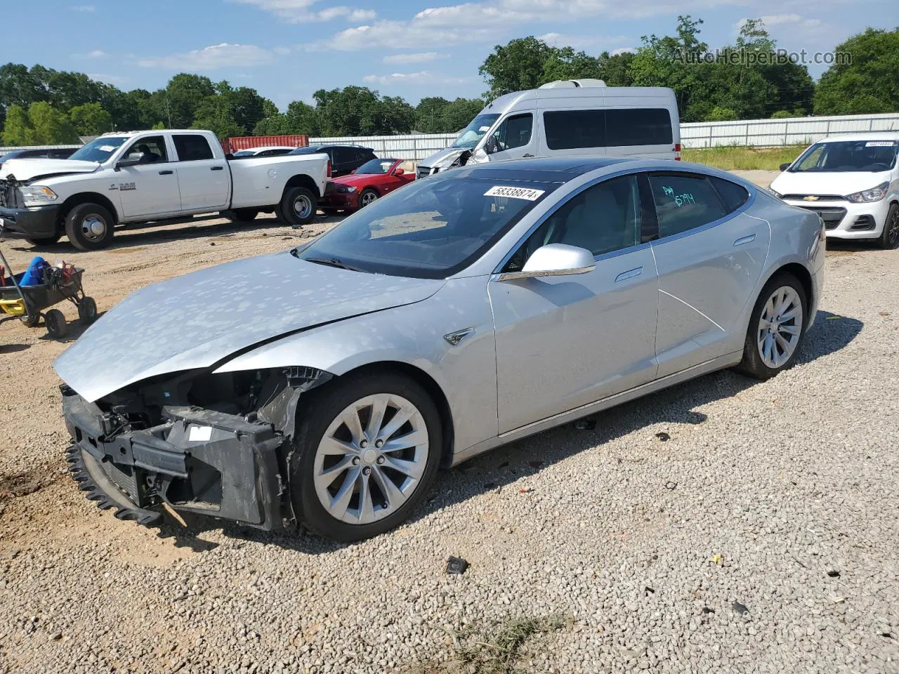 2016 Tesla Model S  Silver vin: 5YJSA1E21GF145095