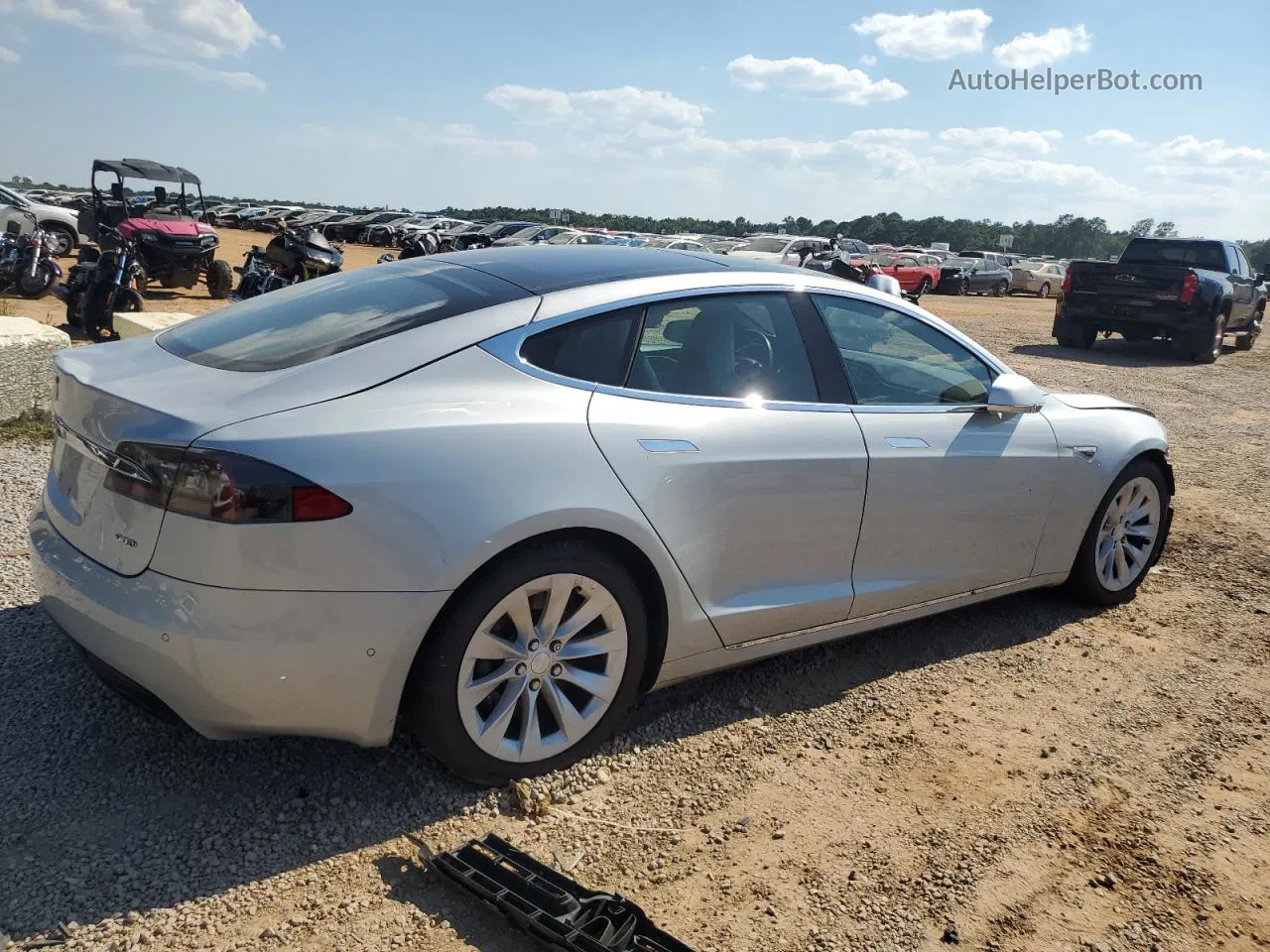 2016 Tesla Model S  Silver vin: 5YJSA1E21GF145095