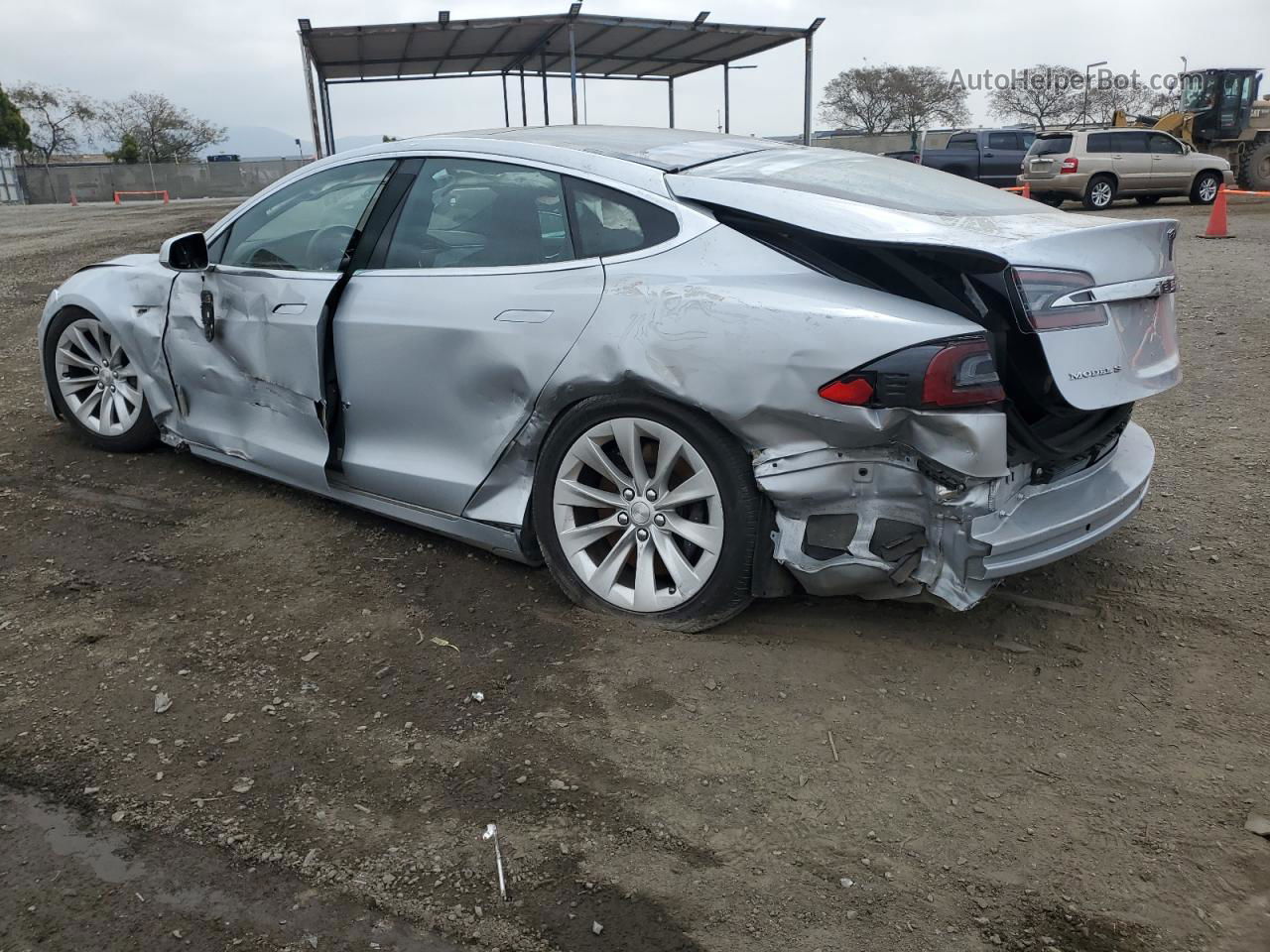 2016 Tesla Model S  Silver vin: 5YJSA1E21GF156811