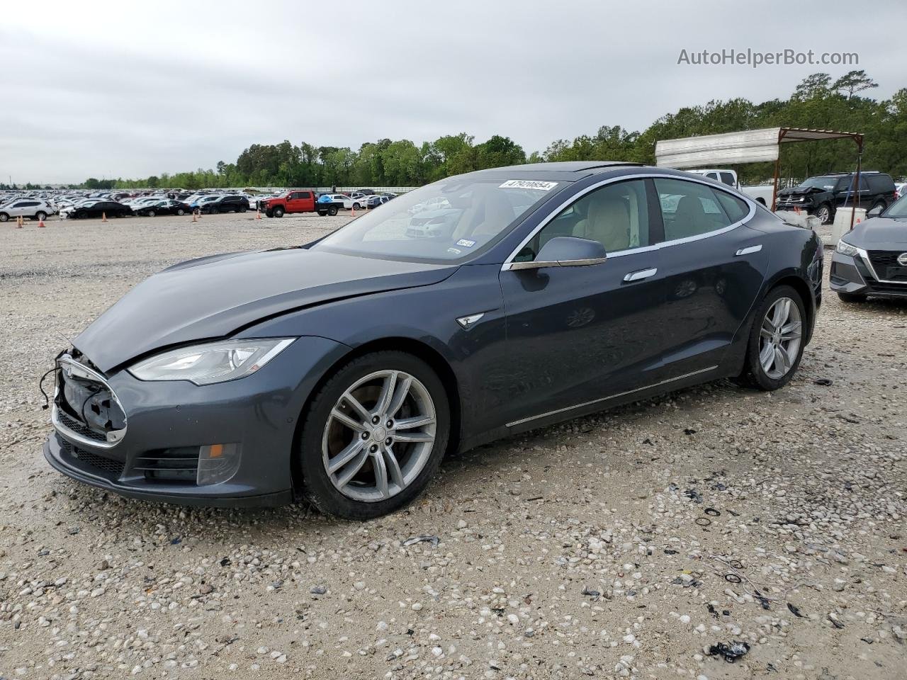 2015 Tesla Model S  Gray vin: 5YJSA1E22FF119765