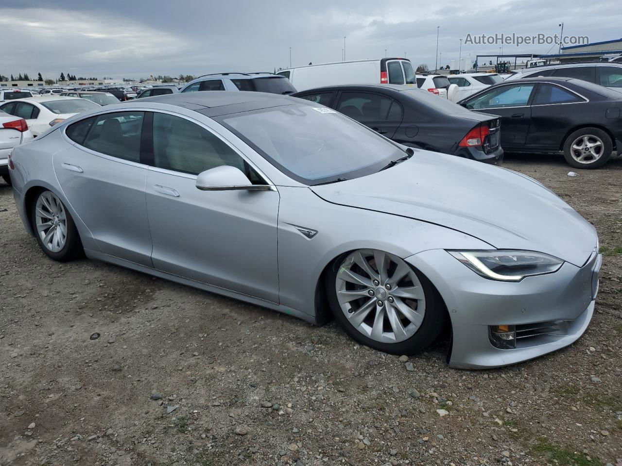 2016 Tesla Model S  Silver vin: 5YJSA1E22GF162410