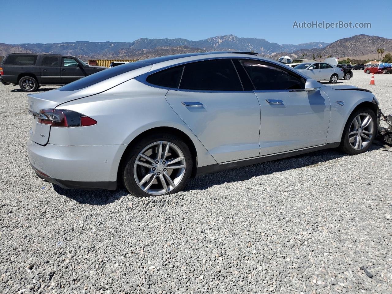 2015 Tesla Model S  Silver vin: 5YJSA1E23FF120083