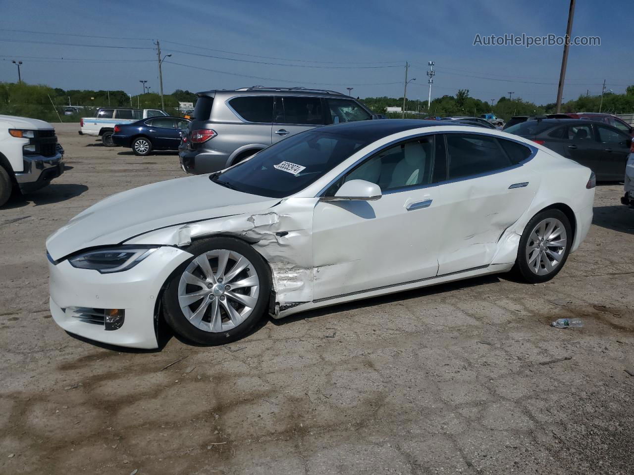 2020 Tesla Model S  Белый vin: 5YJSA1E24LF364014