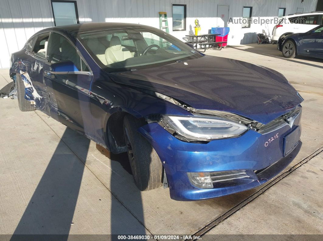 2020 Tesla Model S   Blue vin: 5YJSA1E24LF415091