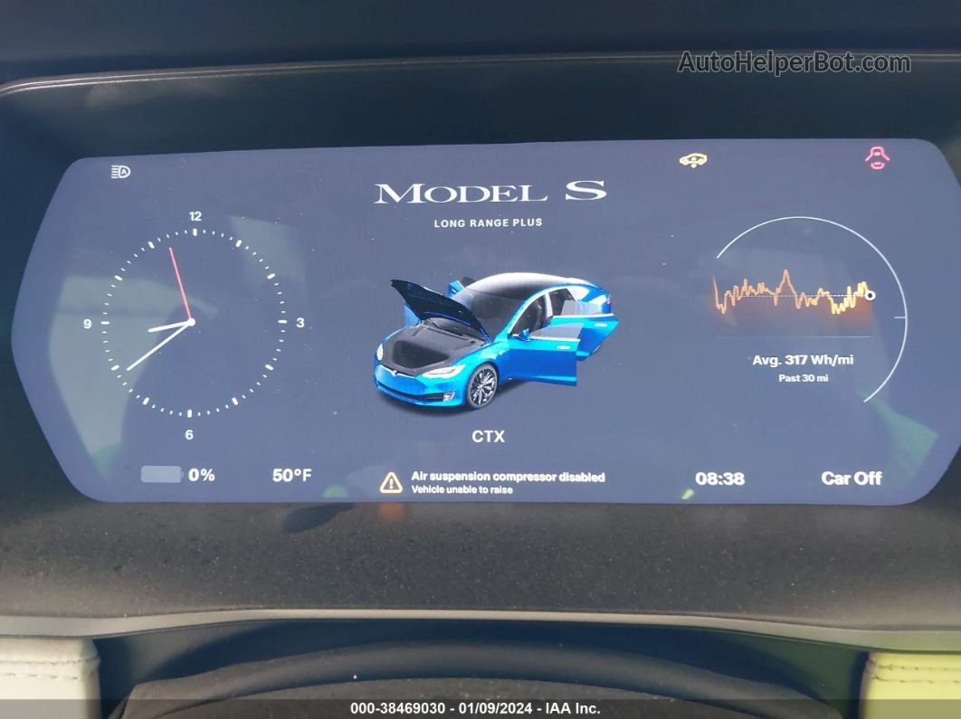 2020 Tesla Model S   Blue vin: 5YJSA1E24LF415091