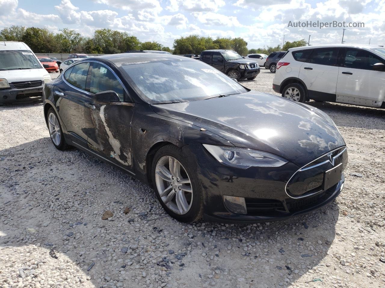 2015 Tesla Model S  Черный vin: 5YJSA1E25FF115869