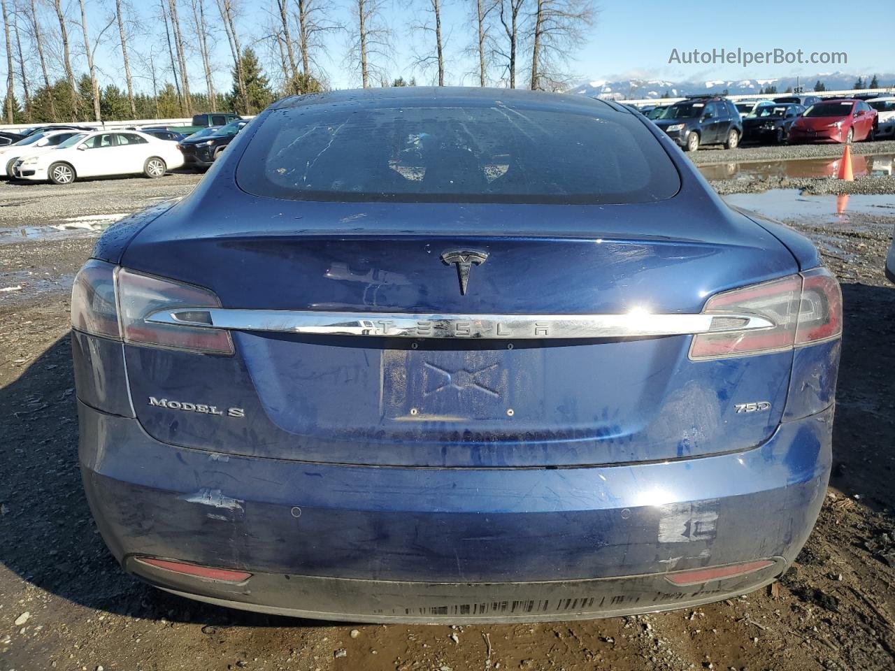2016 Tesla Model S  Blue vin: 5YJSA1E25GF159601