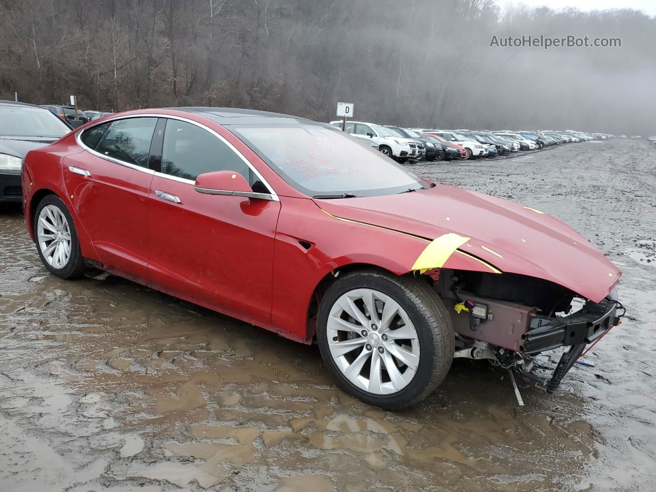 2016 Tesla Model S  Red vin: 5YJSA1E25GF167861