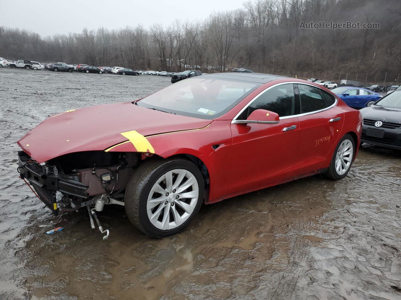 2016 Tesla Model S  Red vin: 5YJSA1E25GF167861