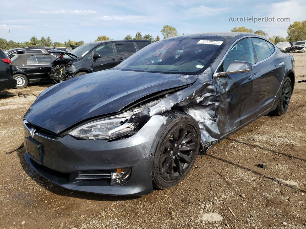 2018 Tesla Model S  Серый vin: 5YJSA1E25JF267918