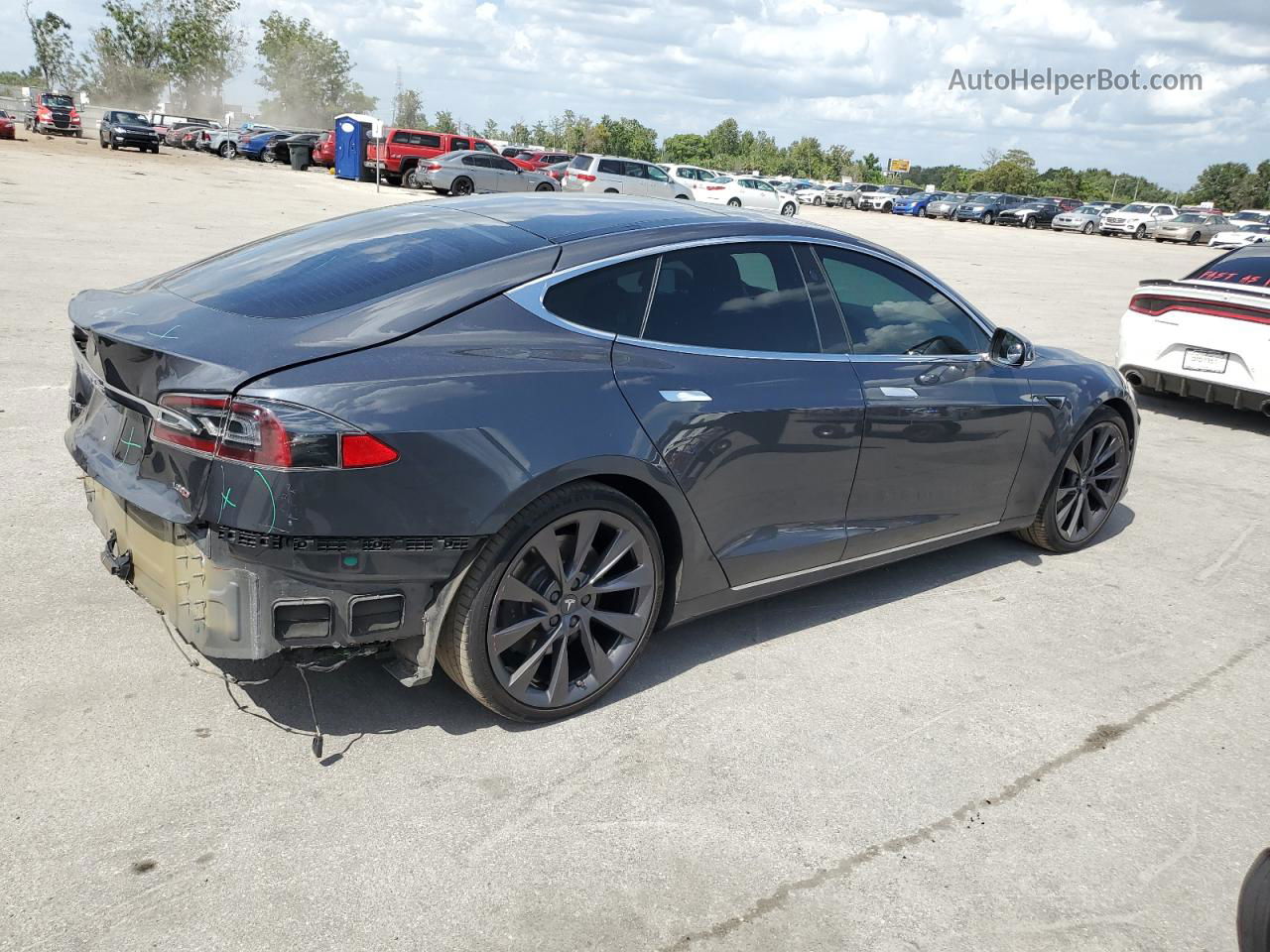 2018 Tesla Model S  Gray vin: 5YJSA1E25JF272701