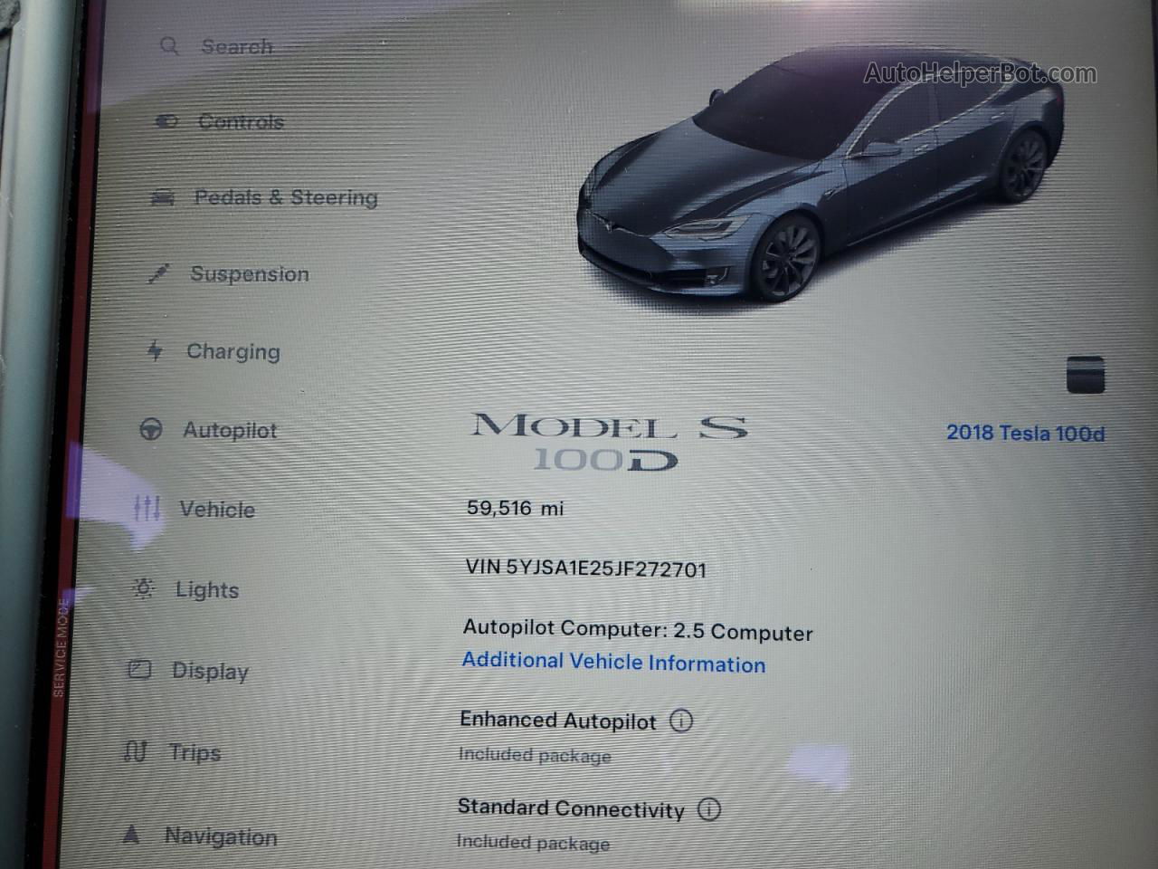 2018 Tesla Model S  Gray vin: 5YJSA1E25JF272701