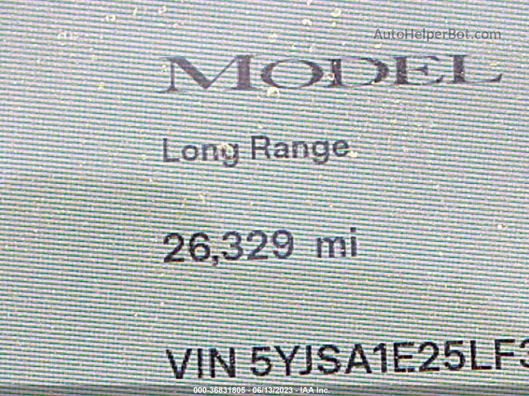 2020 Tesla Model S Long Range Unknown vin: 5YJSA1E25LF360358