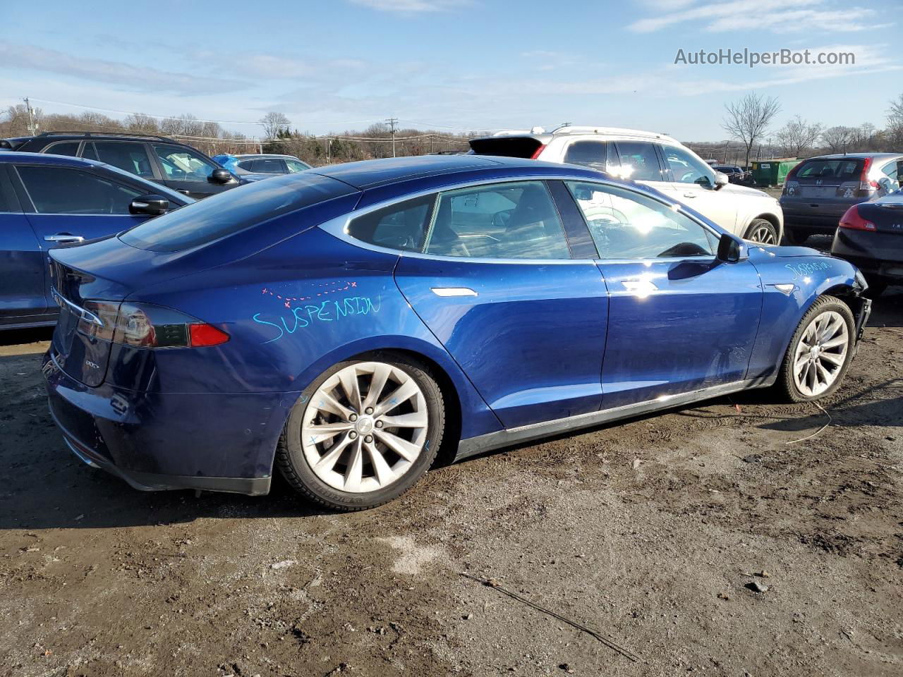 2016 Tesla Model S  Blue vin: 5YJSA1E26GF134092