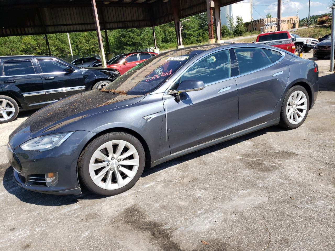 2016 Tesla Model S  Gray vin: 5YJSA1E27GF134800