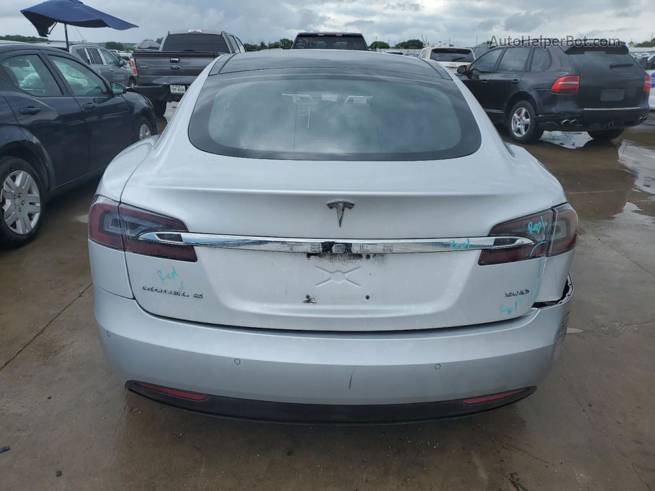 2016 Tesla Model S  Silver vin: 5YJSA1E27GF142847