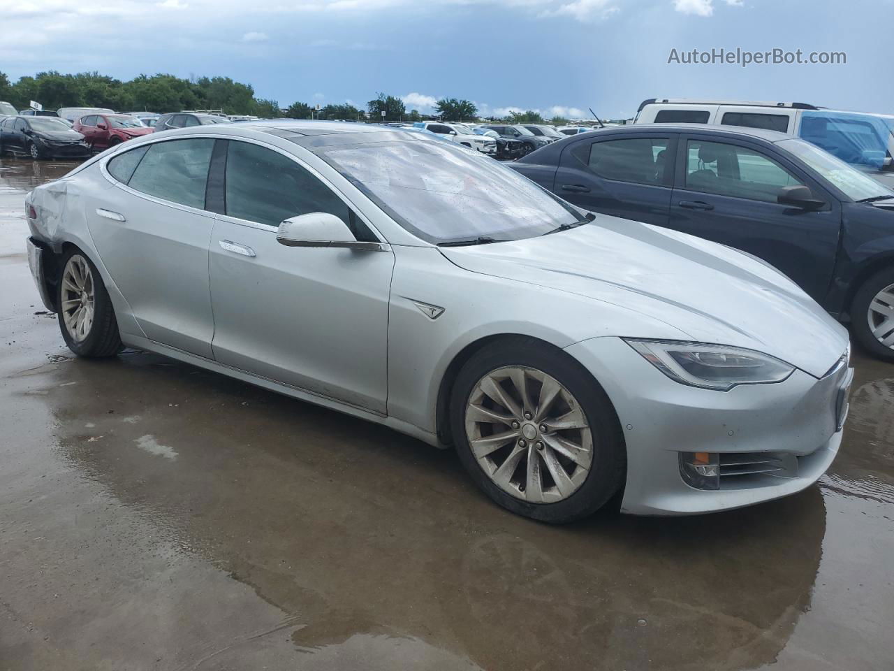 2016 Tesla Model S  Silver vin: 5YJSA1E27GF142847