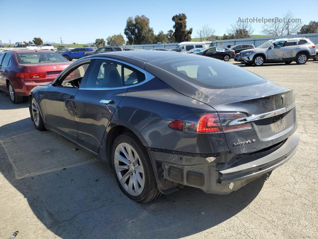 2016 Tesla Model S  Gray vin: 5YJSA1E27GF145134