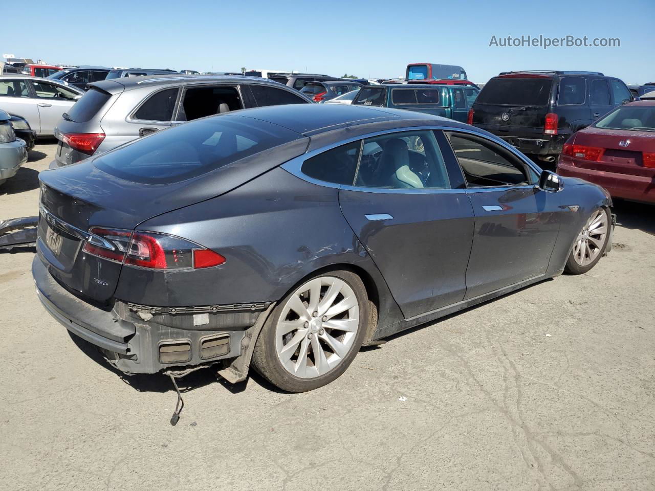 2016 Tesla Model S  Gray vin: 5YJSA1E27GF145134