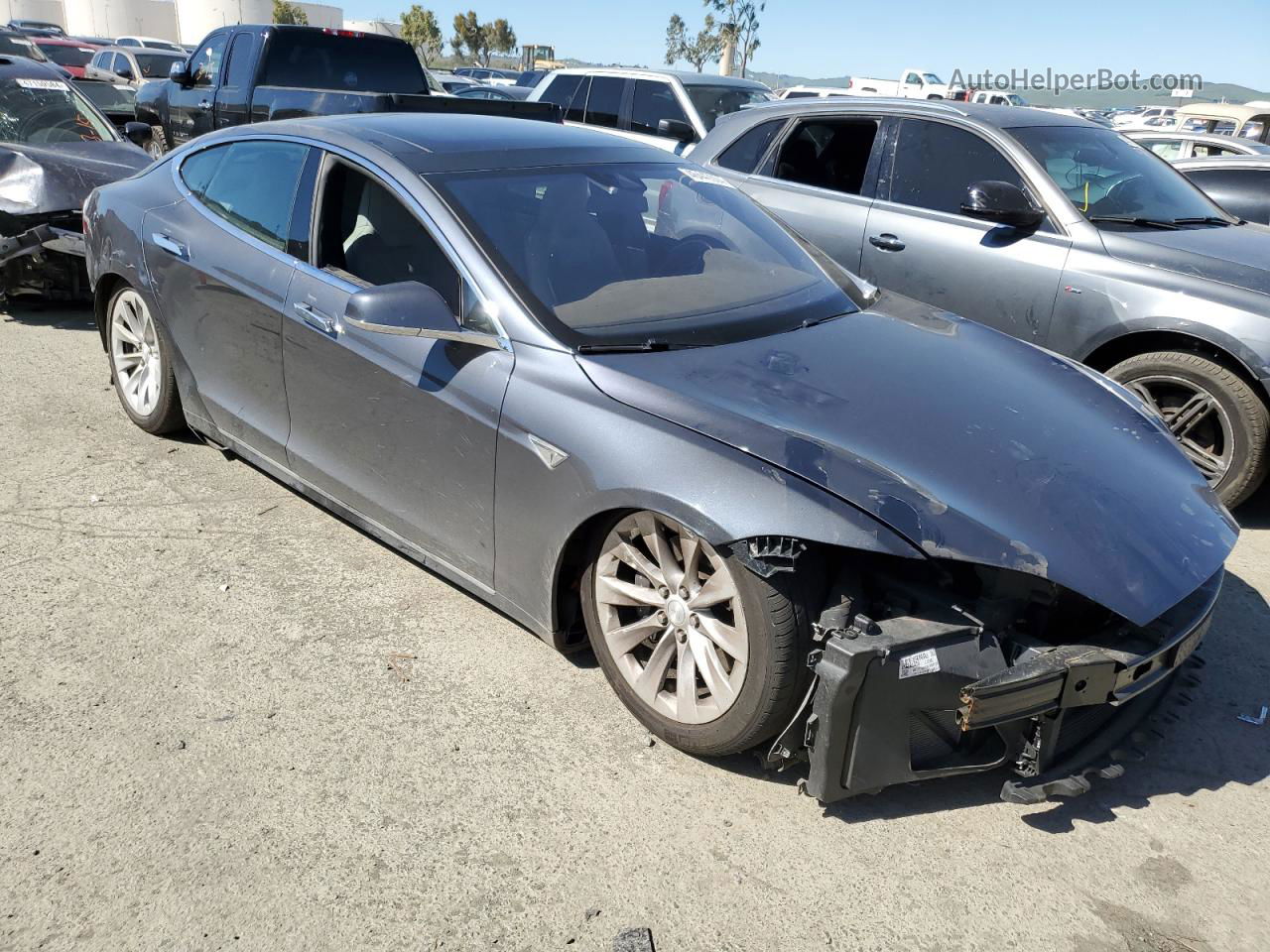 2016 Tesla Model S  Gray vin: 5YJSA1E27GF145134
