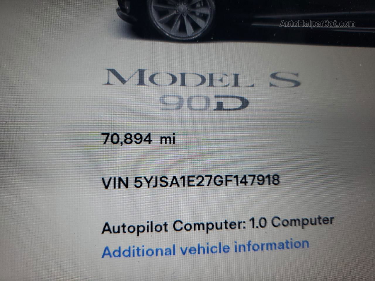 2016 Tesla Model S  Black vin: 5YJSA1E27GF147918