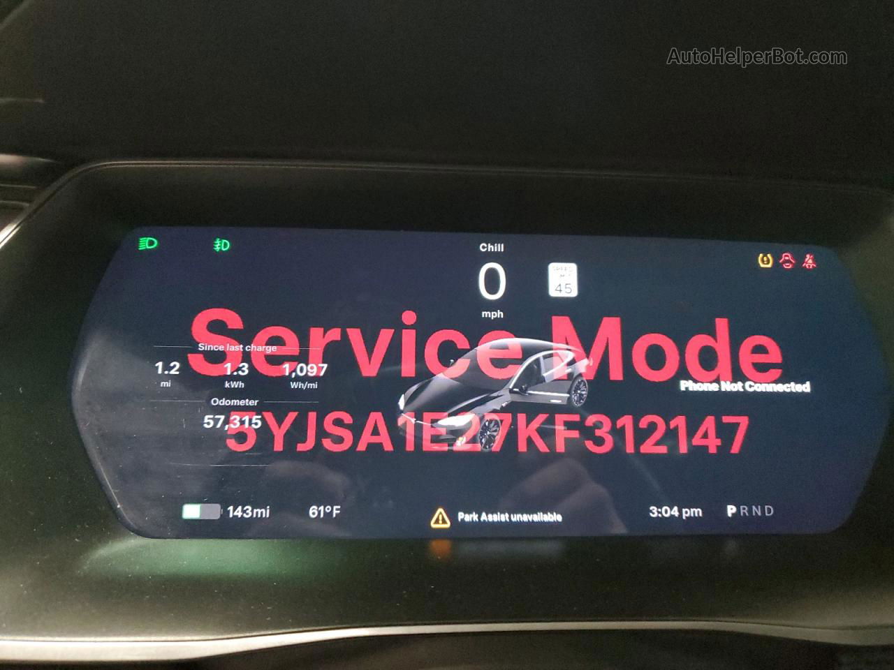 2019 Tesla Model S  Black vin: 5YJSA1E27KF312147