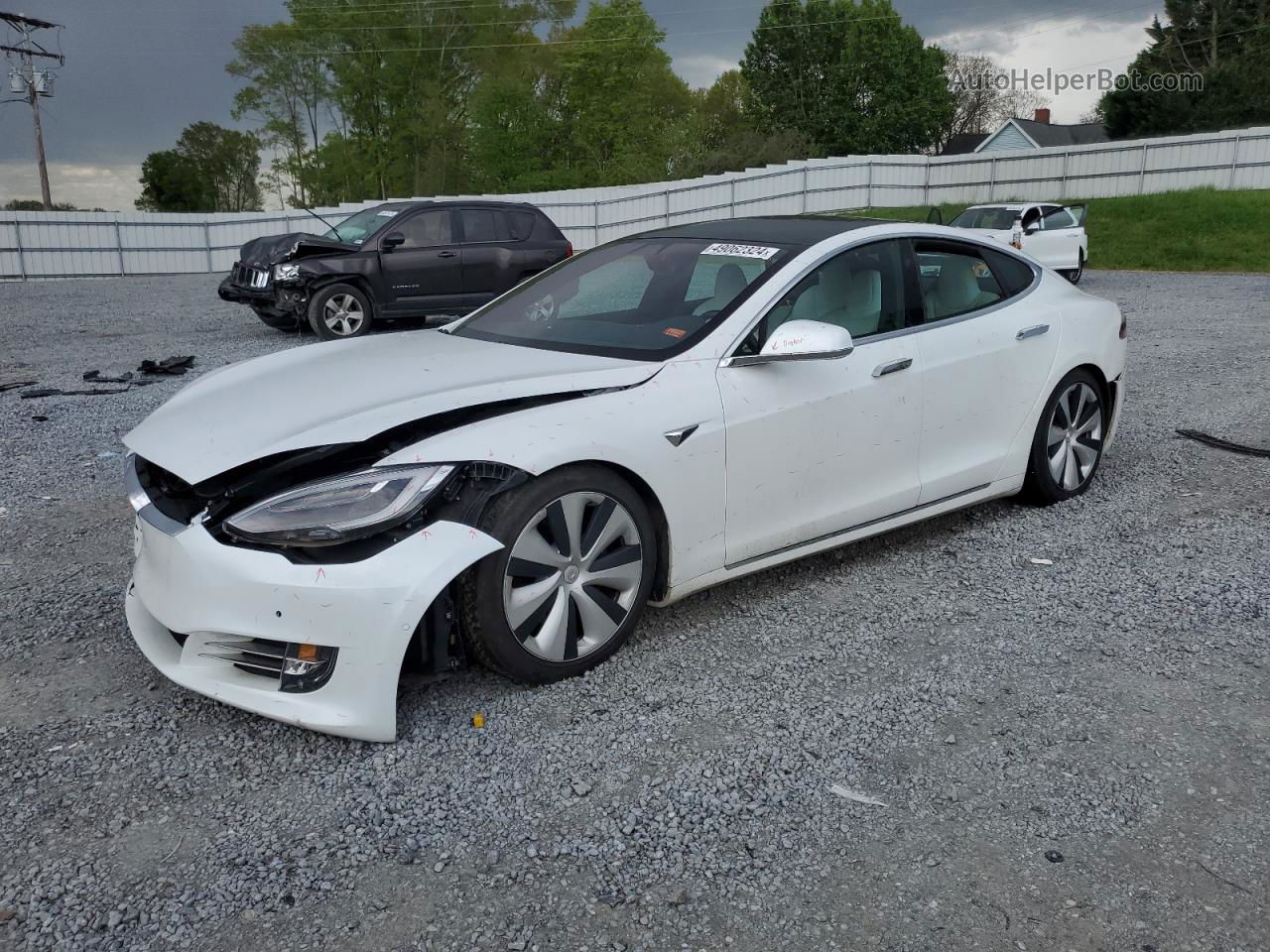 2021 Tesla Model S  White vin: 5YJSA1E27MF426068