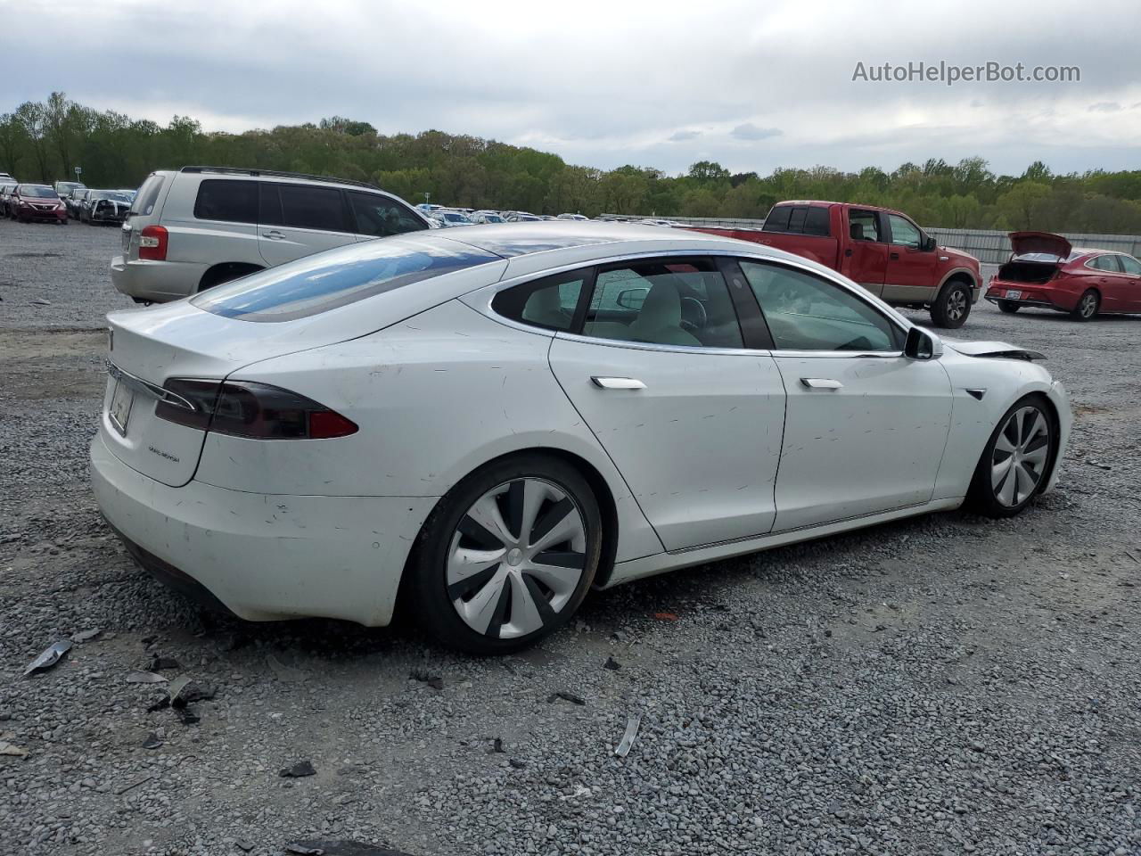 2021 Tesla Model S  Белый vin: 5YJSA1E27MF426068