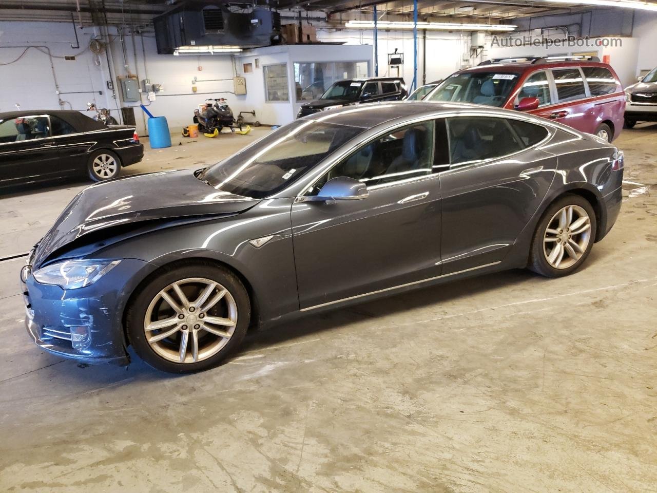 2015 Tesla Model S  Gray vin: 5YJSA1E29FF116362