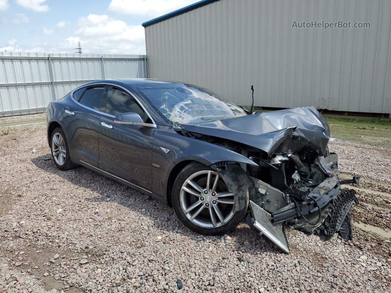 2015 Tesla Model S  Gray vin: 5YJSA1E2XFF118993