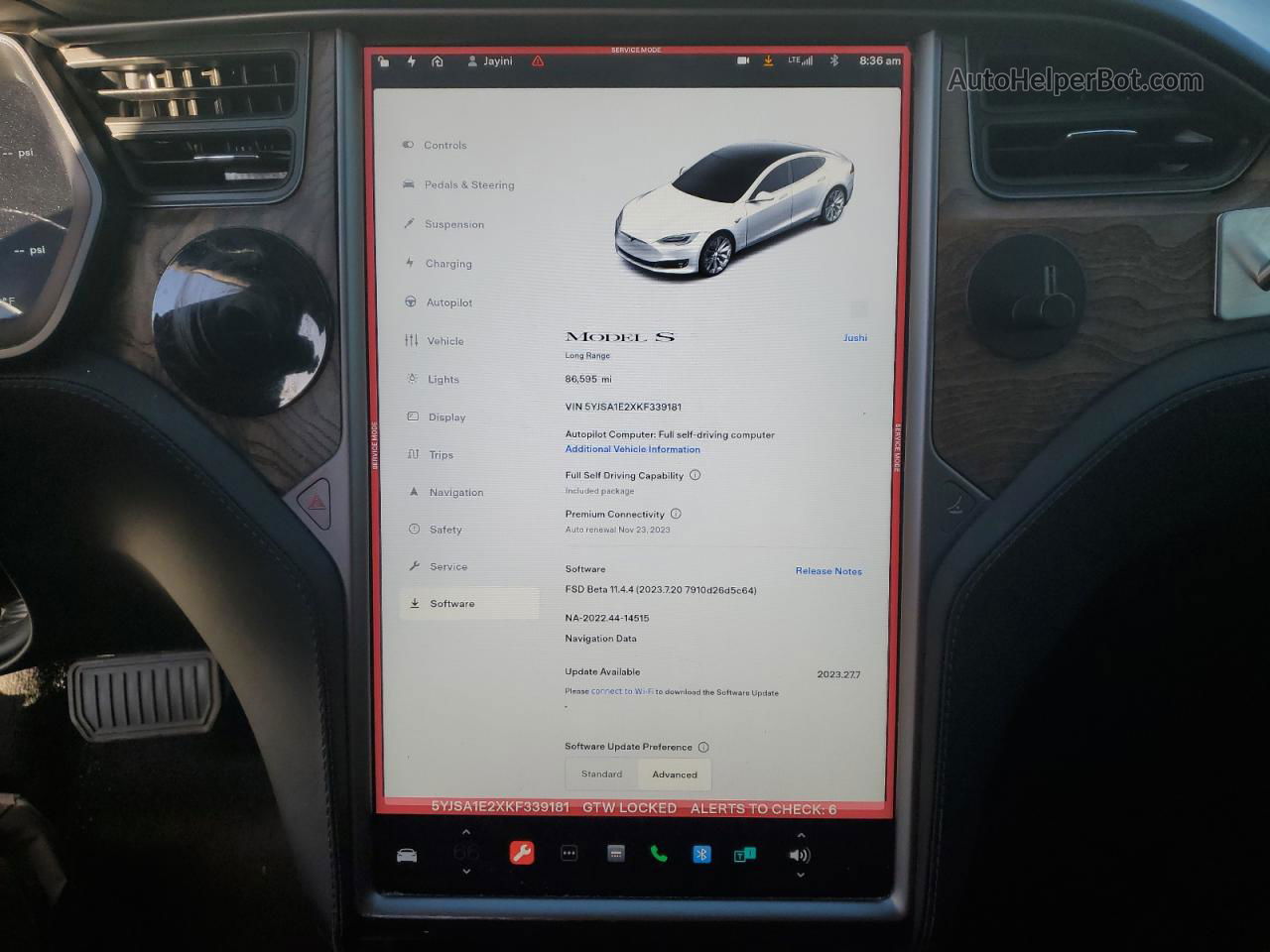 2019 Tesla Model S  White vin: 5YJSA1E2XKF339181