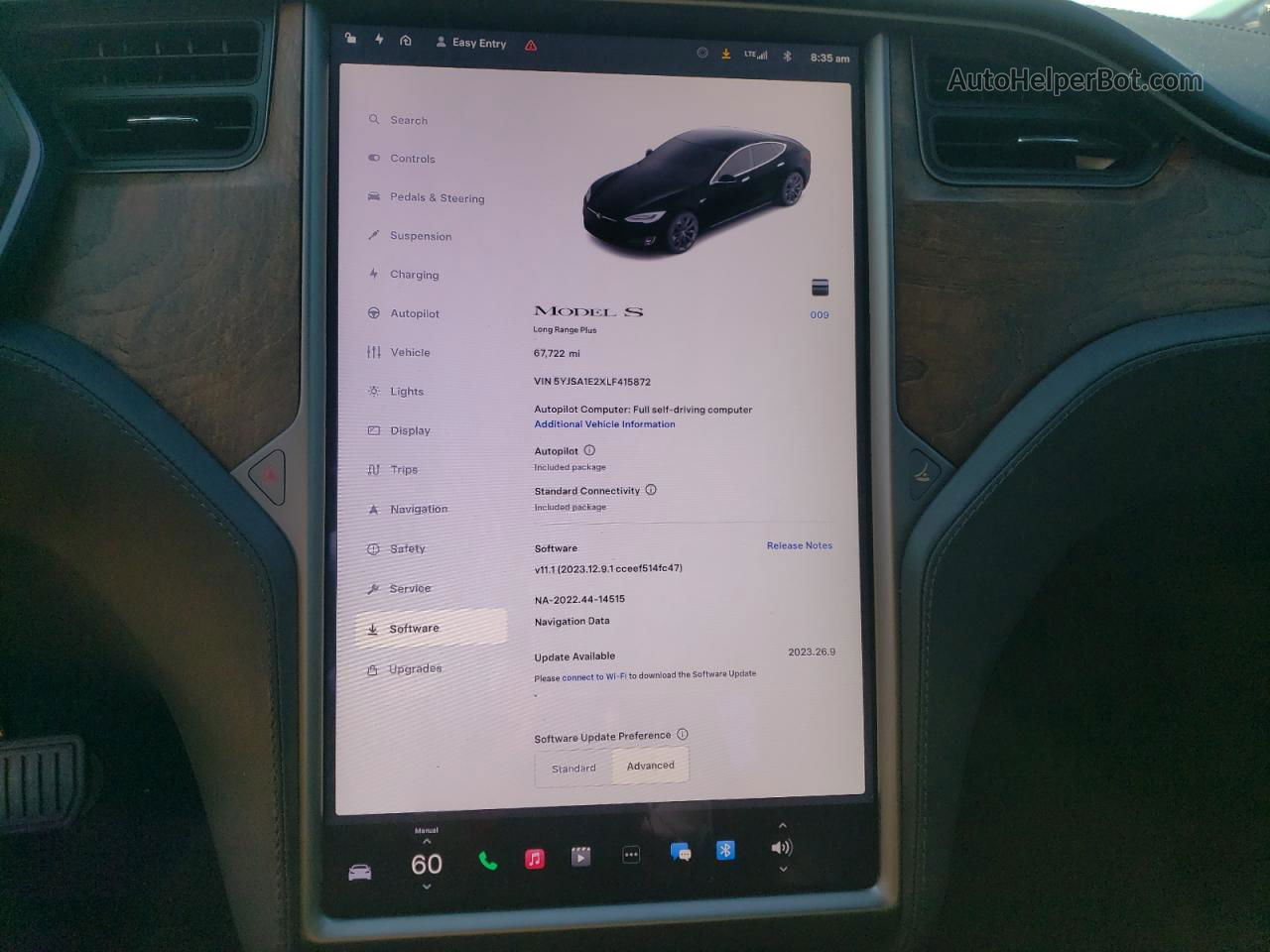 2020 Tesla Model S  Black vin: 5YJSA1E2XLF415872