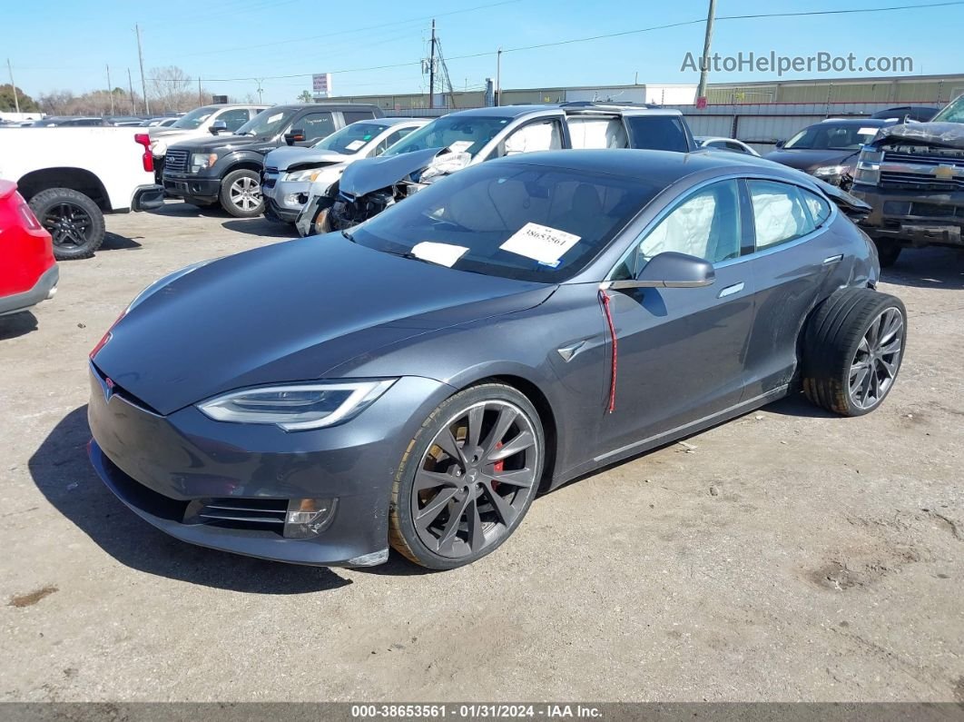 2020 Tesla Model S Performance Dual Motor All-wheel Drive Gray vin: 5YJSA1E40LF364254