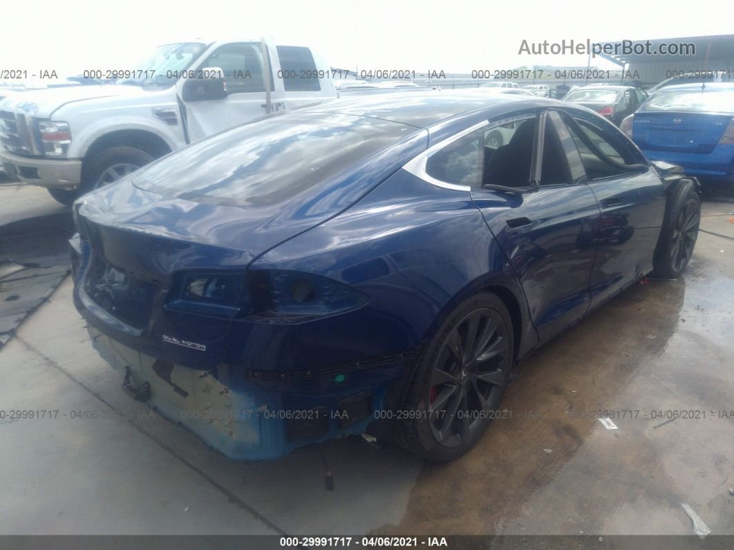 2020 Tesla Model S Performance Синий vin: 5YJSA1E40LF396475