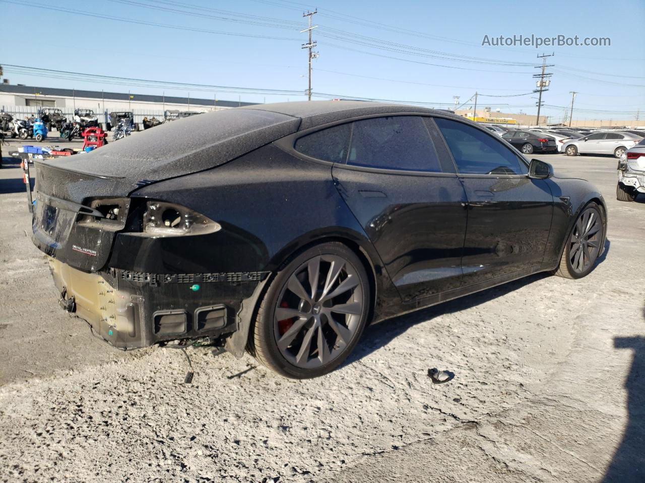 2021 Tesla Model S  Black vin: 5YJSA1E40MF418296