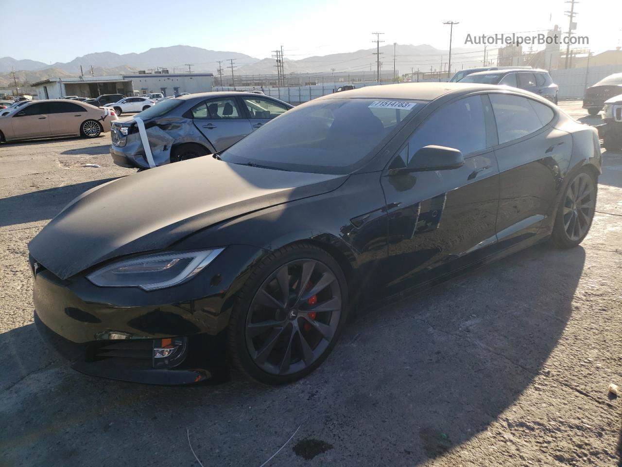 2021 Tesla Model S  Black vin: 5YJSA1E40MF418296