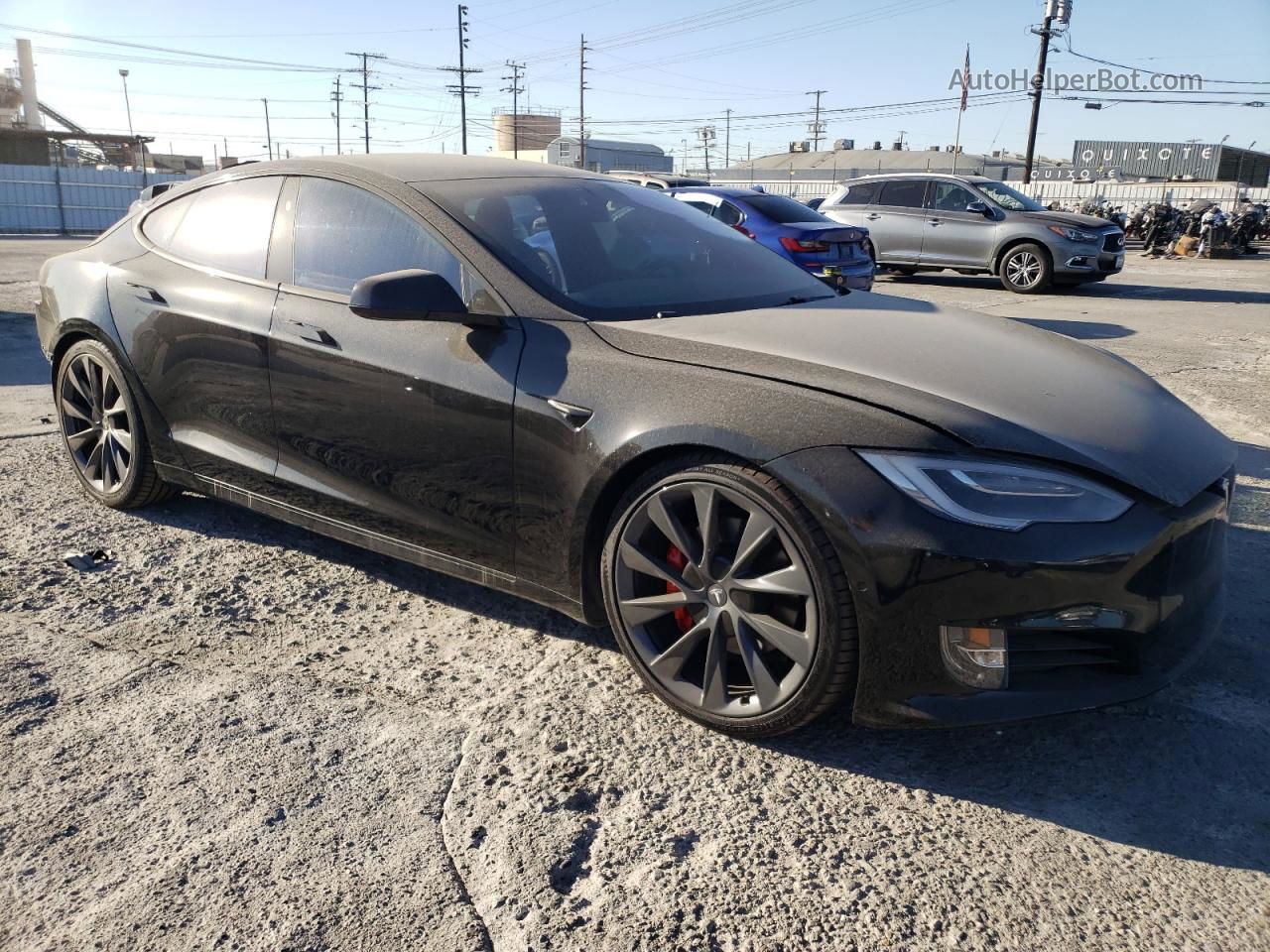 2021 Tesla Model S  Black vin: 5YJSA1E40MF418296