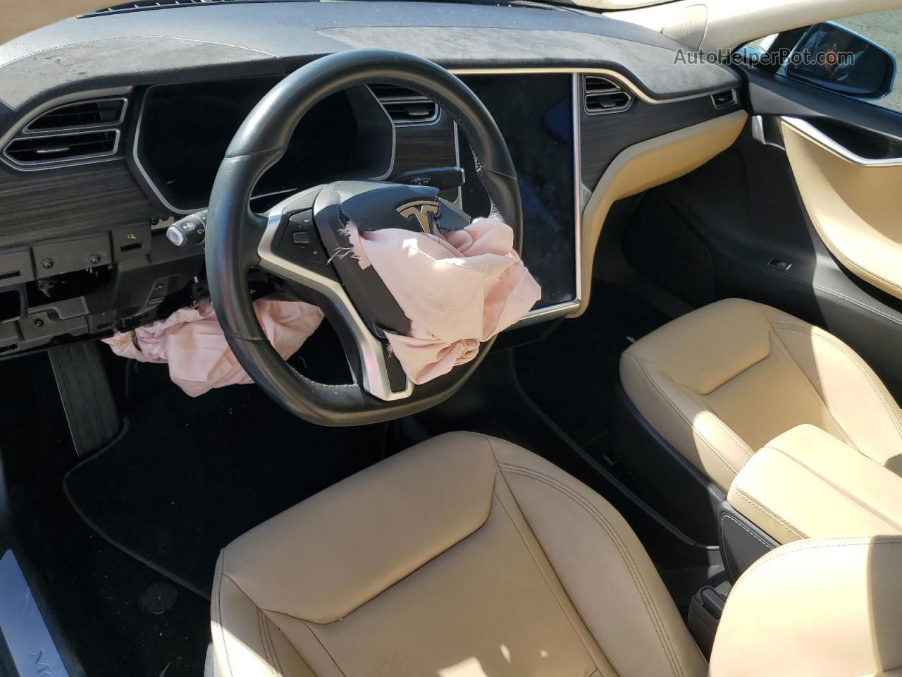 2015 Tesla Model S  White vin: 5YJSA1E41FF108595